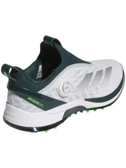 Adidas Mens Golf Shoes|Adizero ZG BOA Spikeless Golf Shoes - Ftwr White/Aurora Ivy/Lime Burst