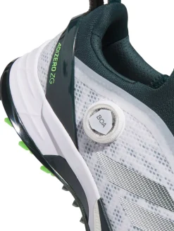 Adidas Mens Golf Shoes|Adizero ZG BOA Spikeless Golf Shoes - Ftwr White/Aurora Ivy/Lime Burst