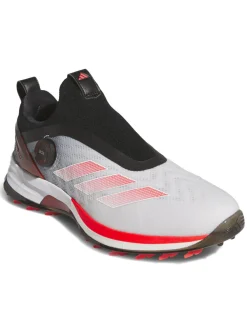 Adidas Mens Golf Shoes|Adizero ZG BOA Spikeless Golf Shoes - Ftwr White/Lucid Red/Core Black