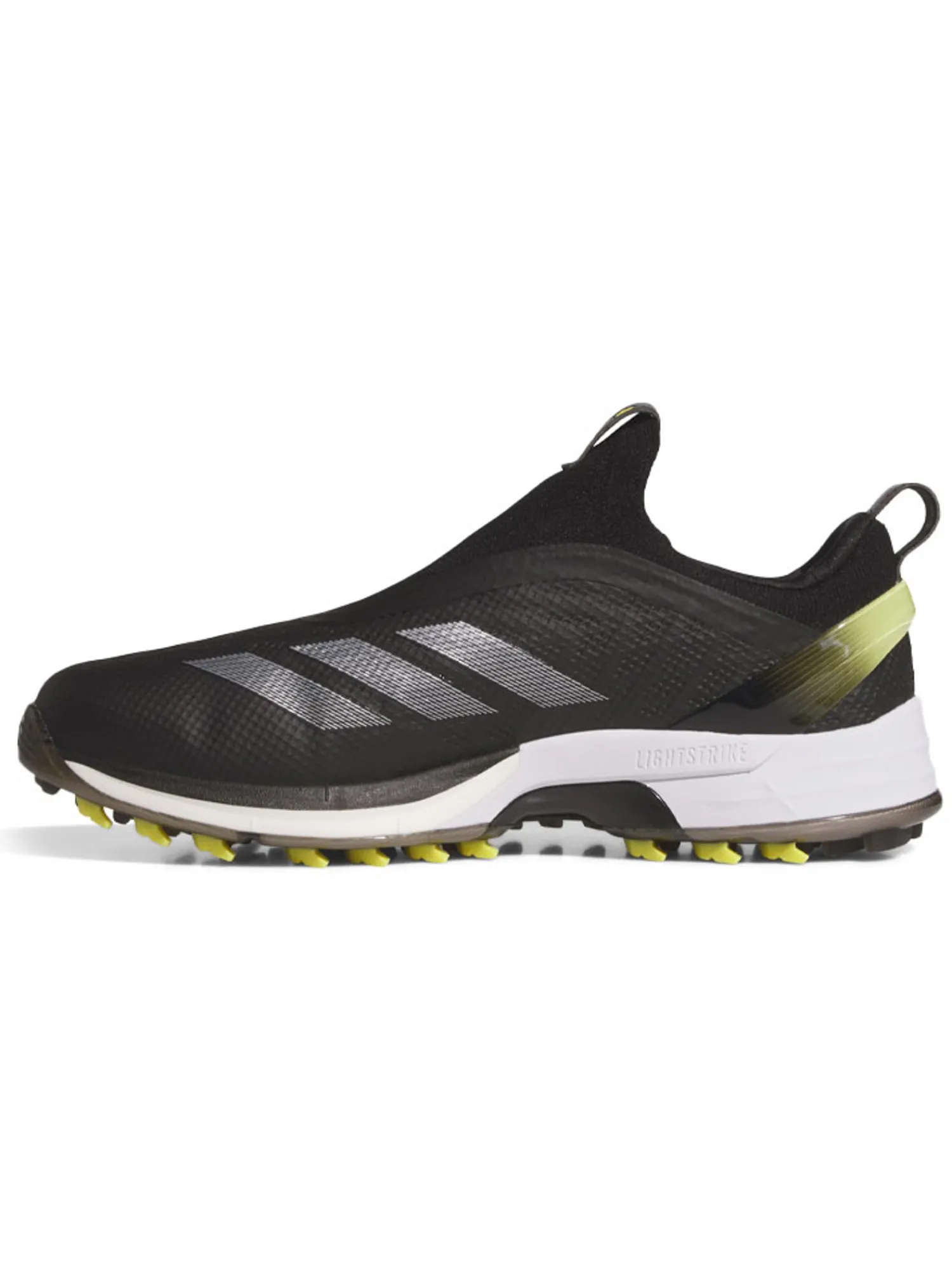 Adidas Mens Golf Shoes|Adizero ZG BOA Spikeless Golf Shoes - Core Black/Silver Met./Pure Sulfur