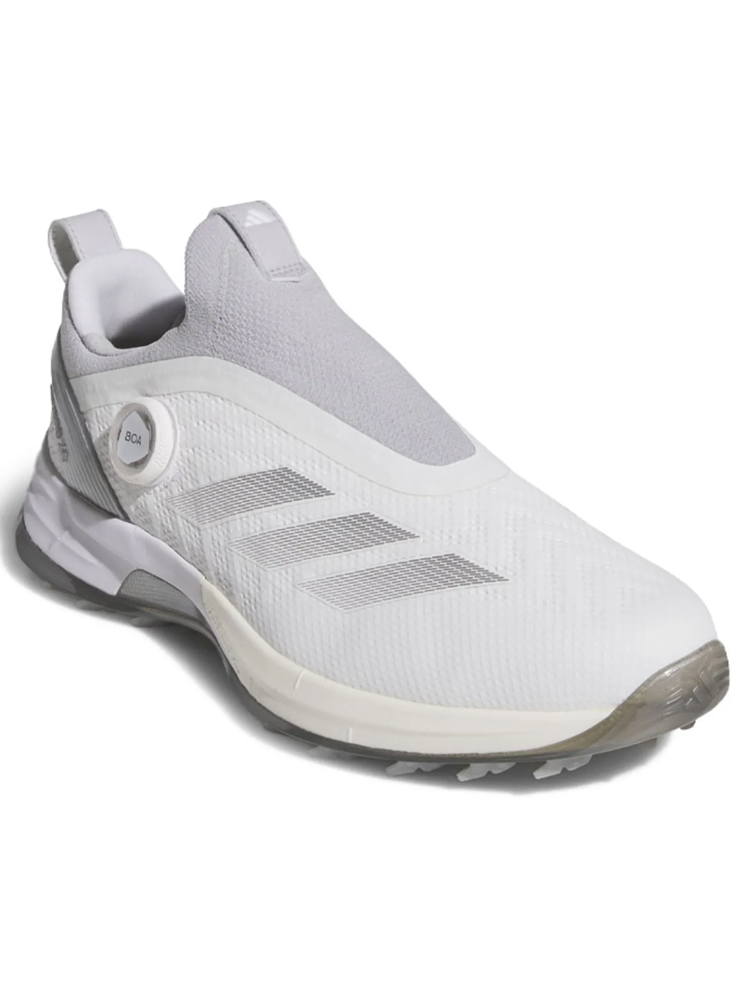 Adidas Mens Golf Shoes|Adizero ZG BOA Spikeless Golf Shoes - Ftwr White/Silver Met./Solid Grey