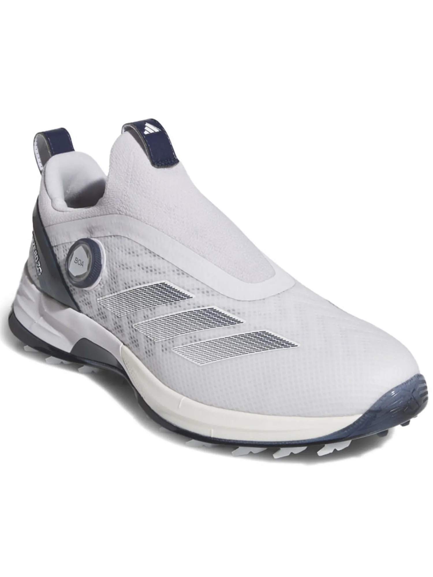 Adidas Mens Golf Shoes|Adizero ZG BOA Spikeless Golf Shoes - Ftwr White/Collegiate Navy/Grey