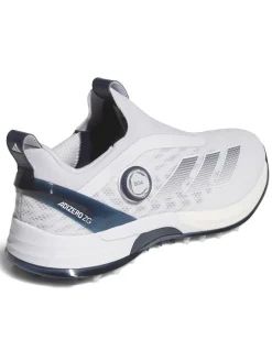 Adidas Mens Golf Shoes|Adizero ZG BOA Spikeless Golf Shoes - Ftwr White/Collegiate Navy/Grey