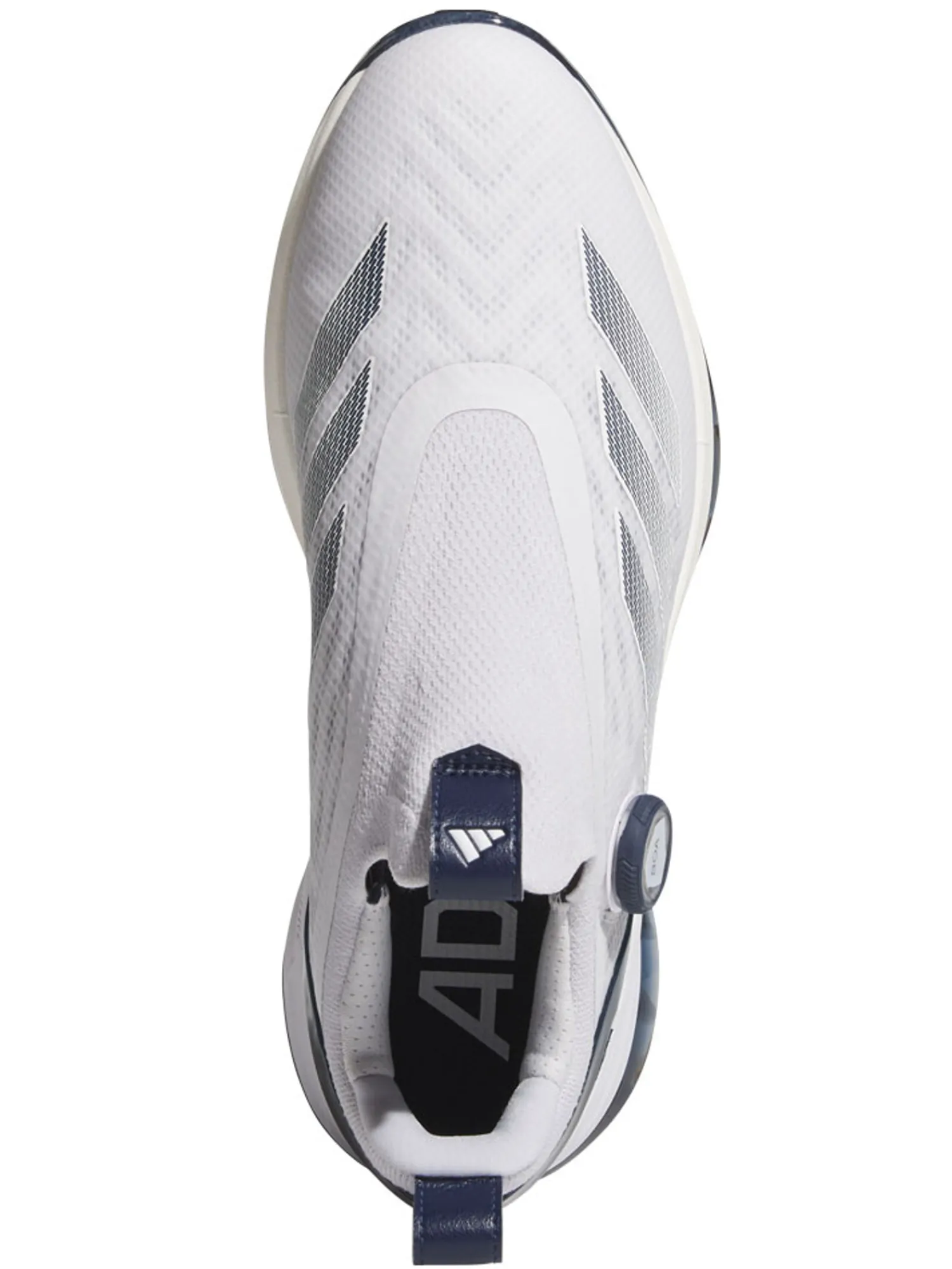 Adidas Mens Golf Shoes|Adizero ZG BOA Spikeless Golf Shoes - Ftwr White/Collegiate Navy/Grey