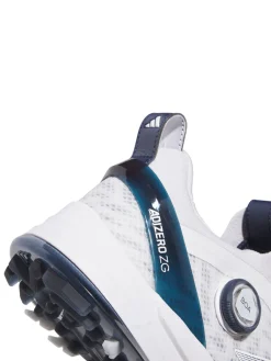 Adidas Mens Golf Shoes|Adizero ZG BOA Spikeless Golf Shoes - Ftwr White/Collegiate Navy/Grey