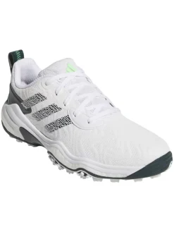 Adidas Mens Golf Shoes|Codechaos 25 Spikeless Golf Shoes - Ftwr White/Aurora Ivy/Lime Burst