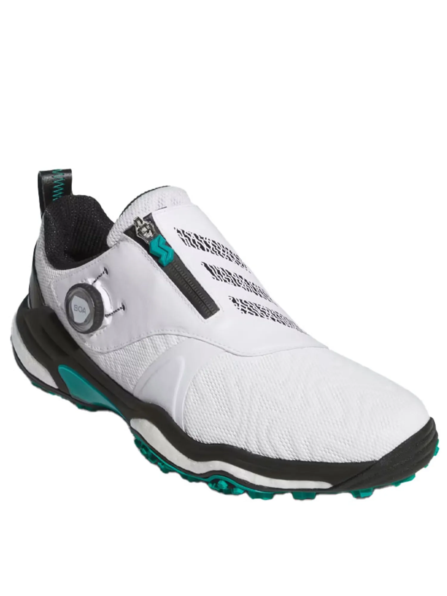 Adidas Mens Golf Shoes|Codechaos BOA 25 Spikeless Golf Shoes - Ftwr White/Core Black/Pure Teal