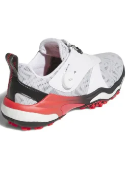 Adidas Mens Golf Shoes|Codechaos BOA 25 Spikeless Golf Shoes - Cloud White/Core Black/Lucid Red