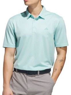 Adidas Shirts|Core Allover Print Polo Shirt - Semi Flash Aqua/Mint Tone