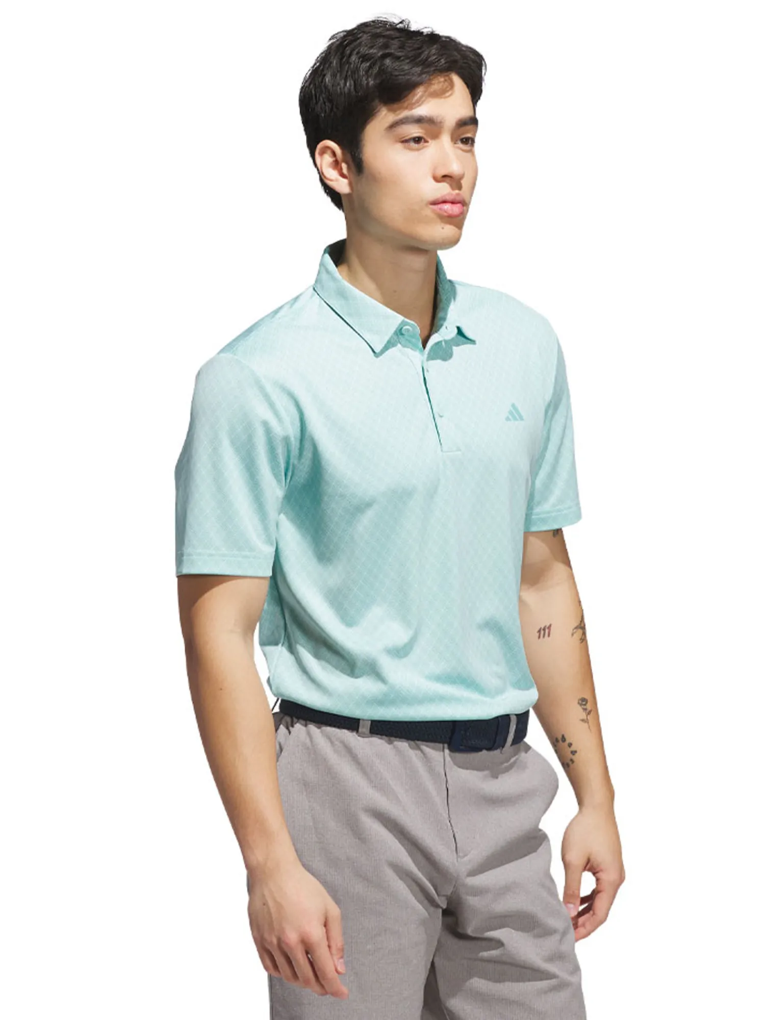 Adidas Shirts|Core Allover Print Polo Shirt - Semi Flash Aqua/Mint Tone