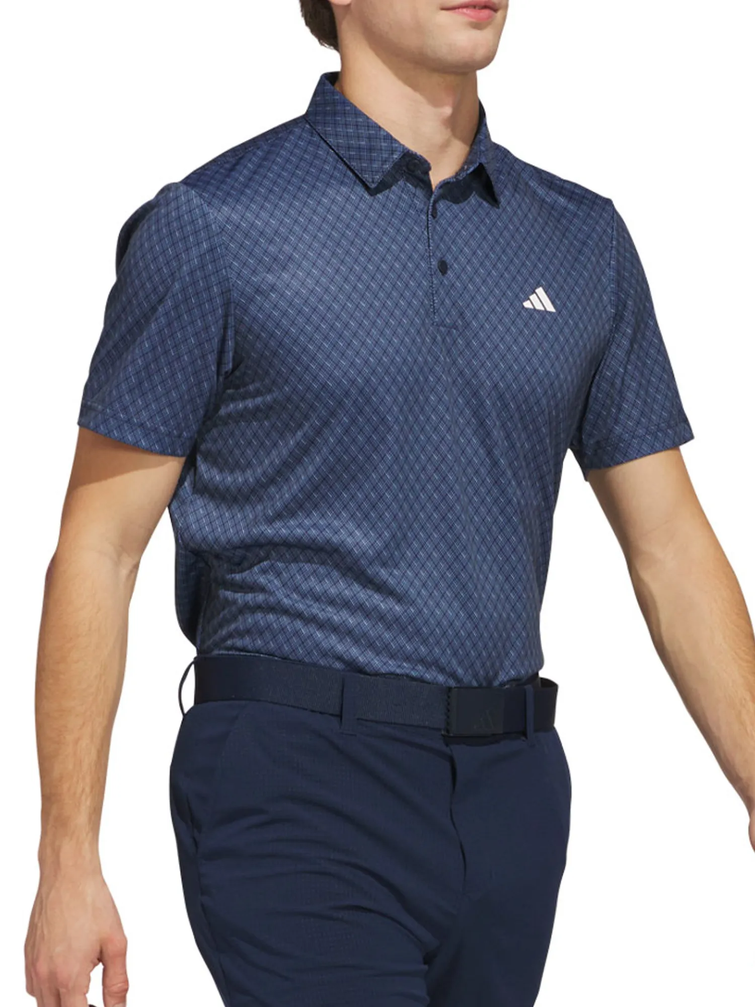 Adidas Shirts|Core Allover Print Polo Shirt - Collegiate Navy/White