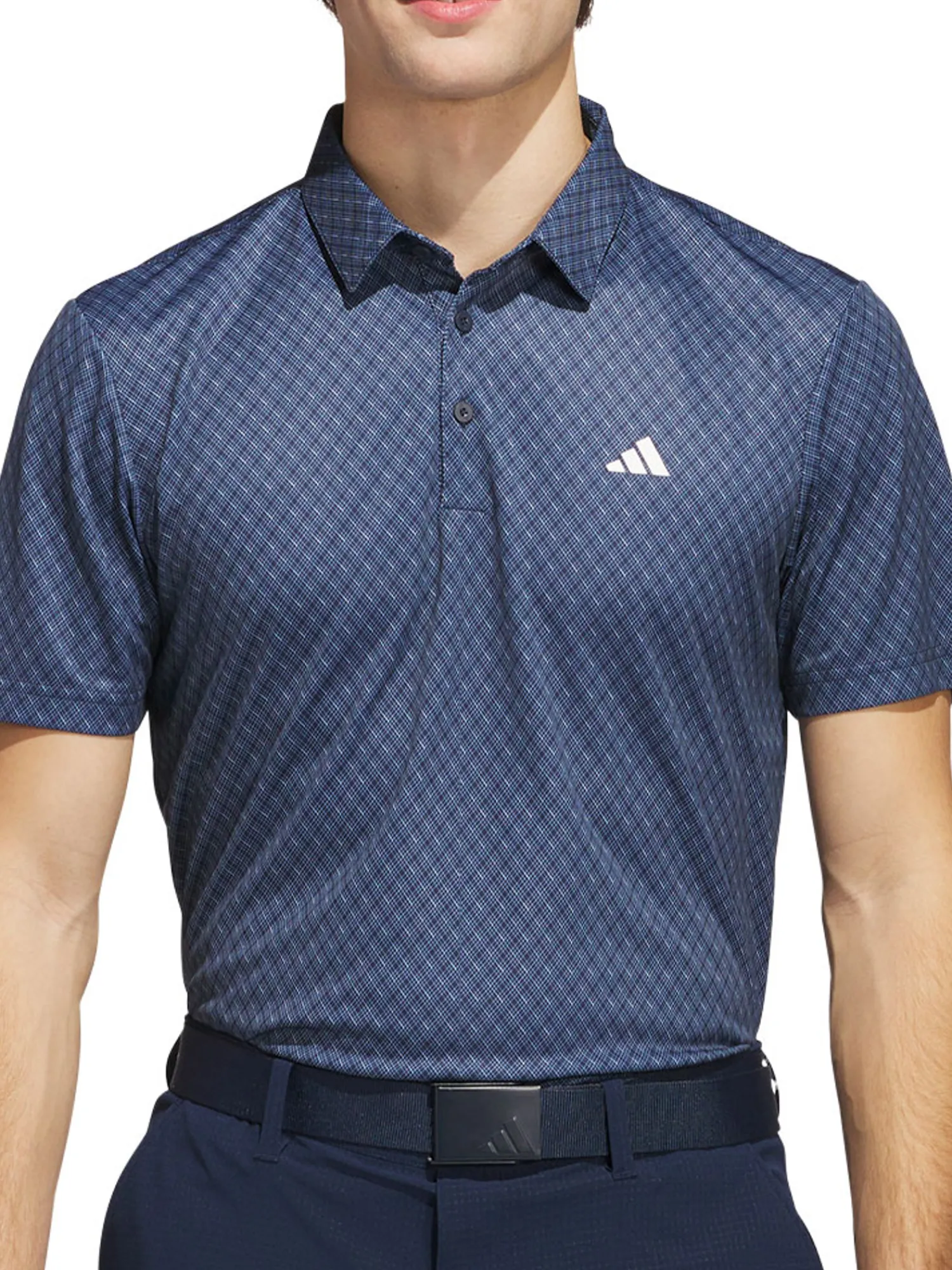 Adidas Shirts|Core Allover Print Polo Shirt - Collegiate Navy/White