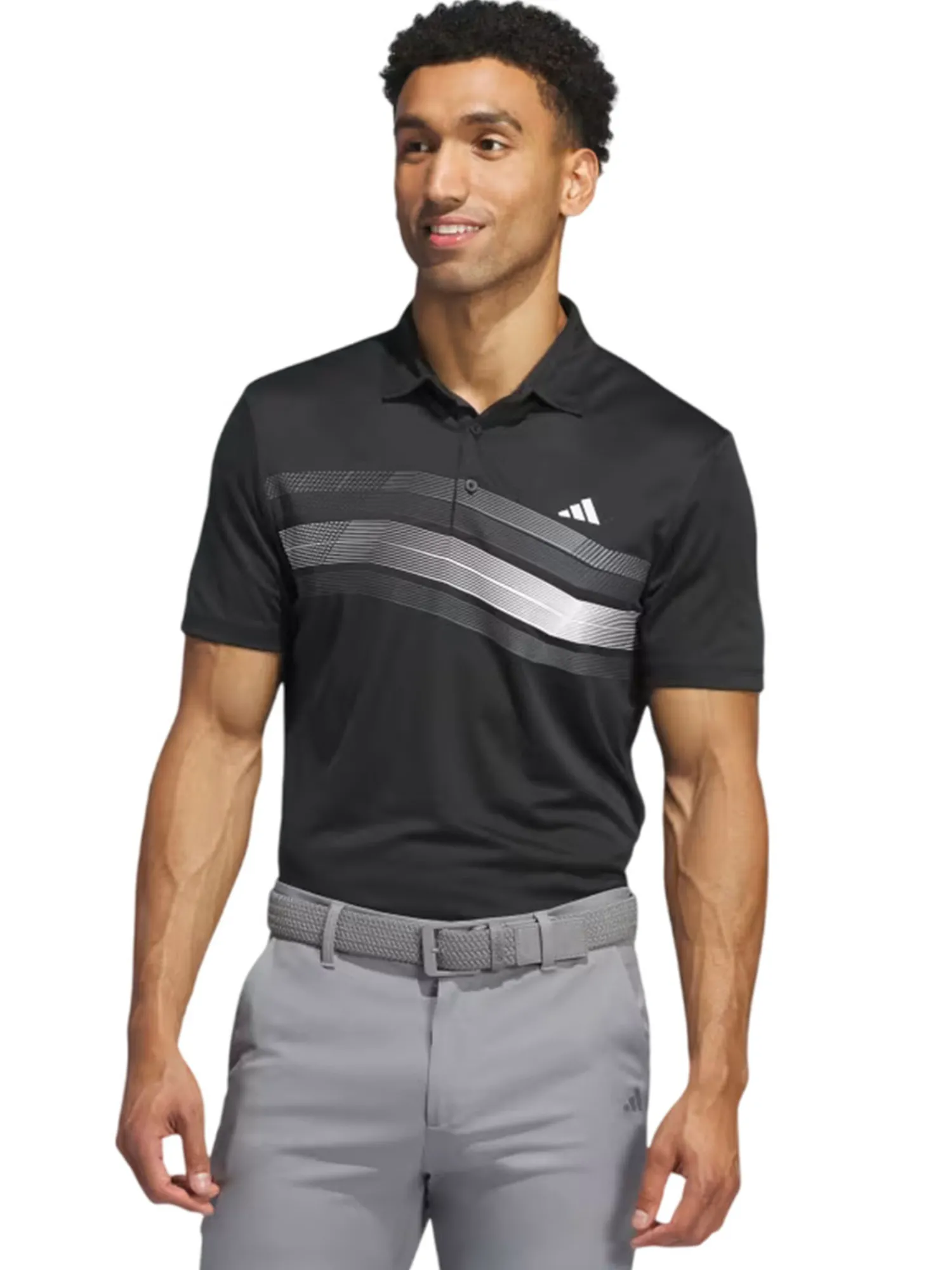 Adidas Clearance Clothing|Core Chest Stripe Polo Shirt - Black