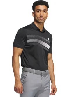 Adidas Clearance Clothing|Core Chest Stripe Polo Shirt - Black