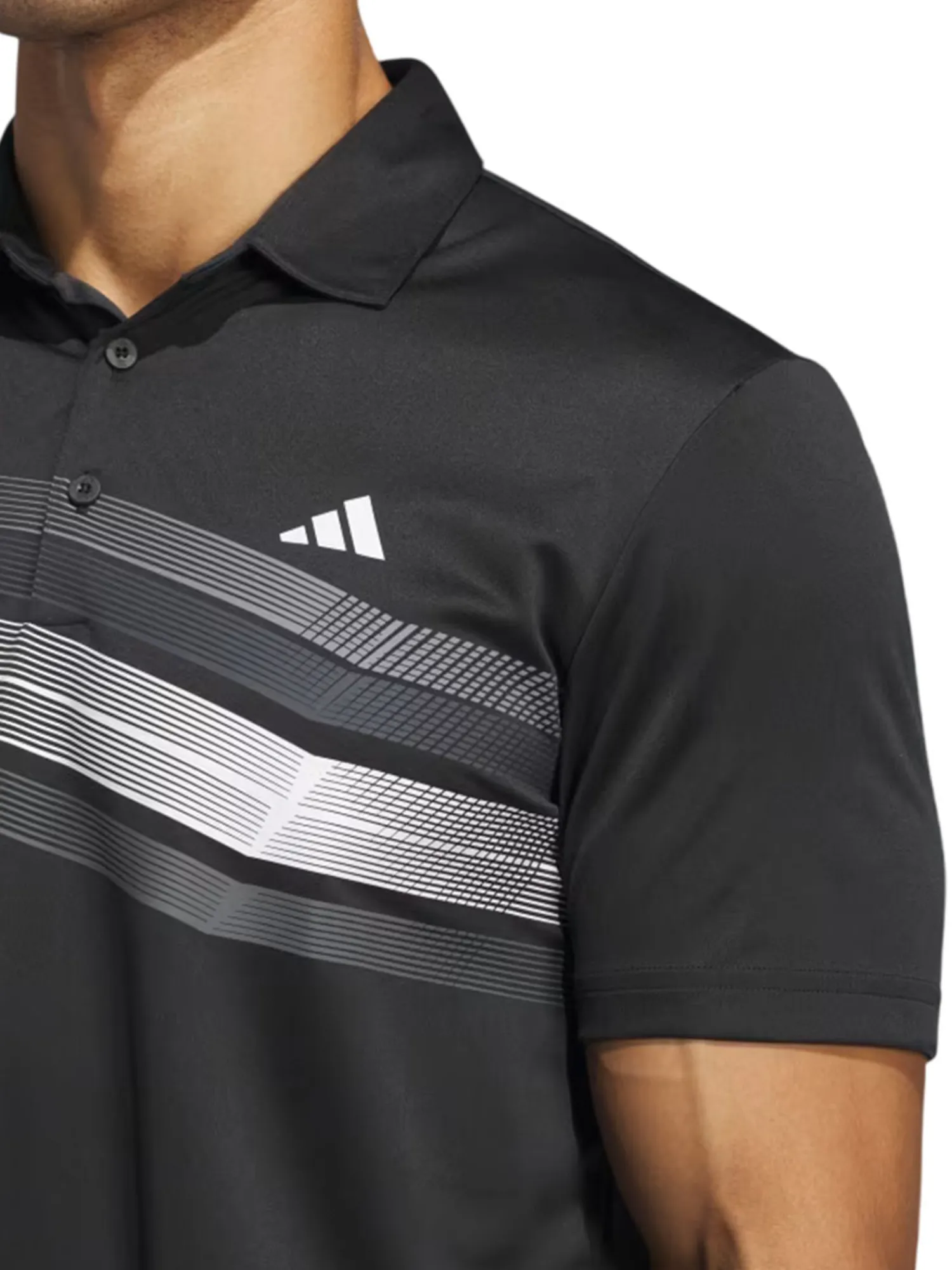 Adidas Clearance Clothing|Core Chest Stripe Polo Shirt - Black
