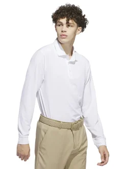 Adidas Shirts|Core Long Sleeve Polo Shirt - White