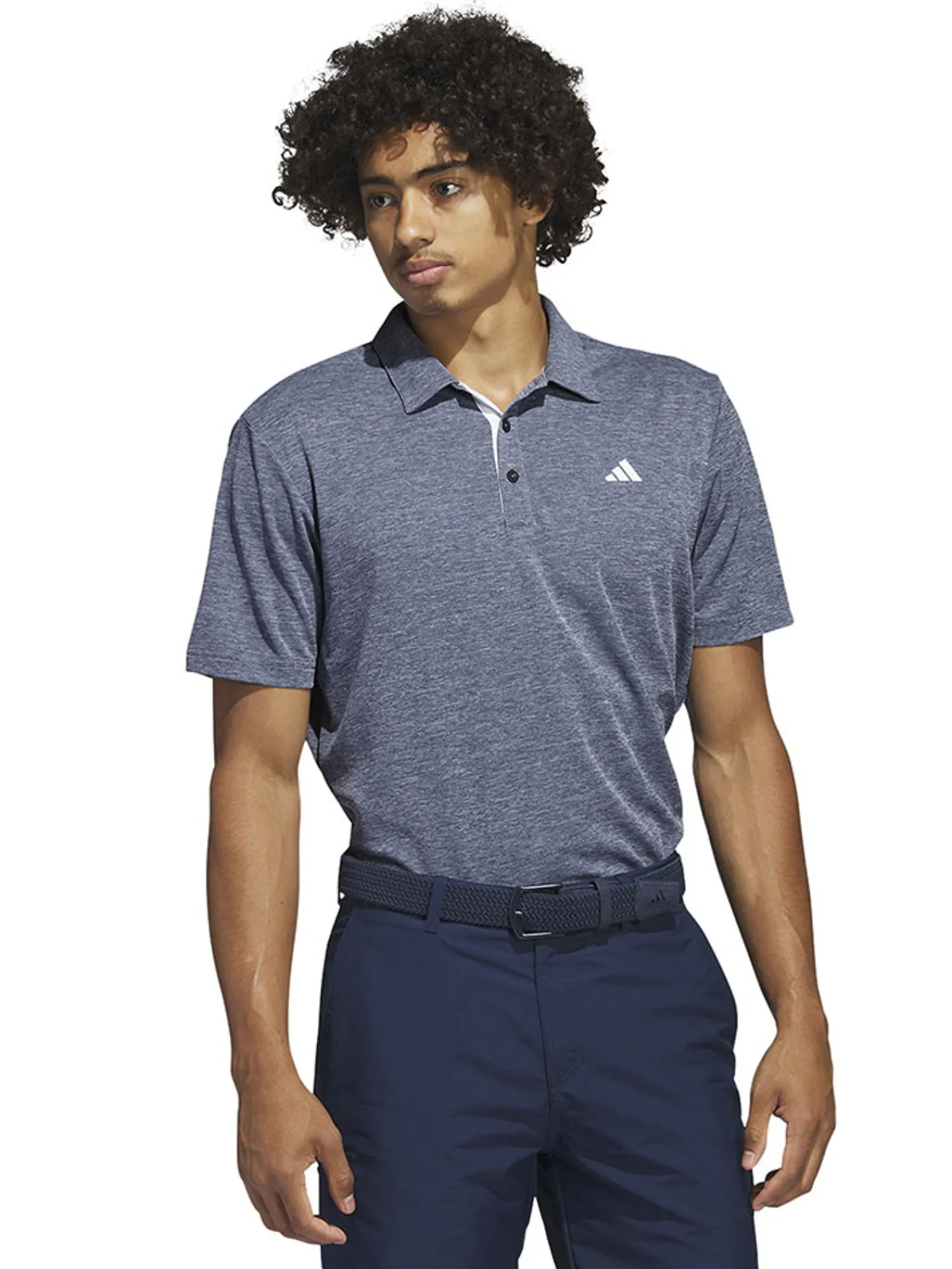 Adidas Clearance Clothing|Drive Heather Polo Shirt - Collegiate Navy Mel.