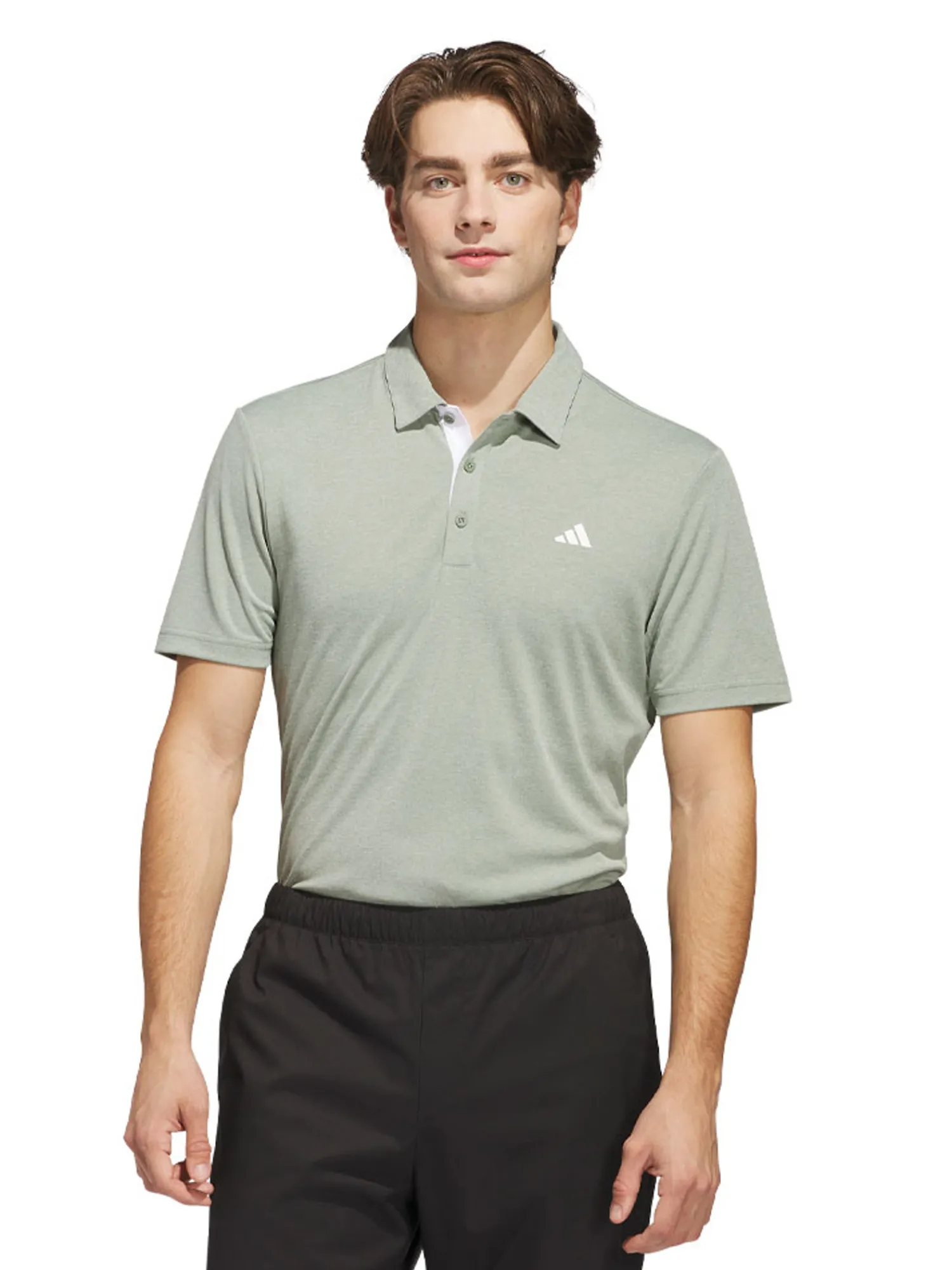 Adidas Clearance Clothing|Drive Heather Polo Shirt - Silver Green