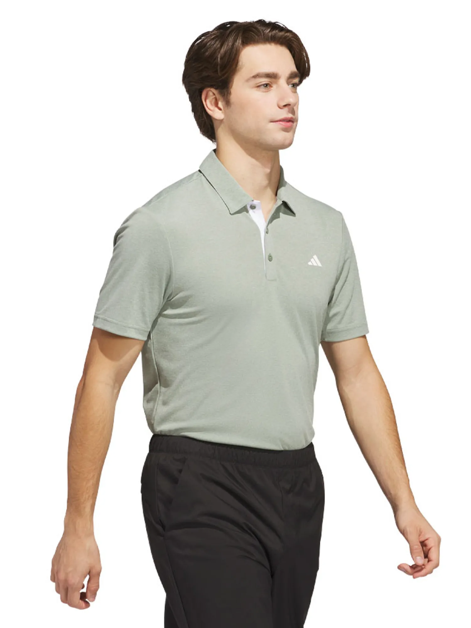 Adidas Clearance Clothing|Drive Heather Polo Shirt - Silver Green