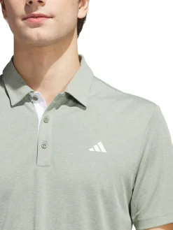 Adidas Clearance Clothing|Drive Heather Polo Shirt - Silver Green
