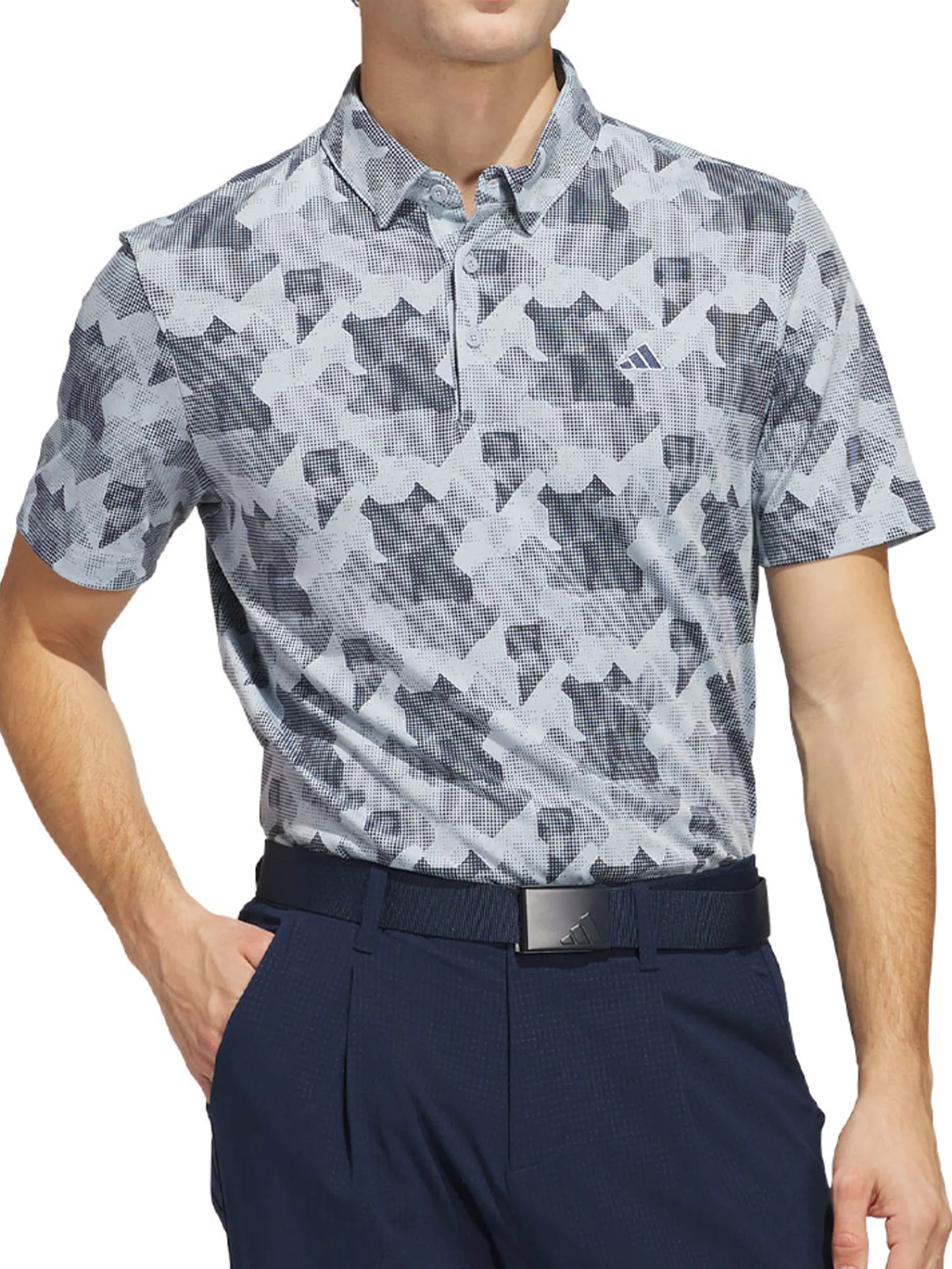 Adidas Shirts|Go-To Printed Polo Shirt - Wonder Blue/Collegiate Navy