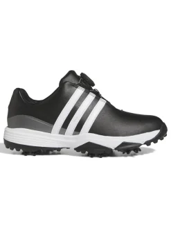 Adidas Junior Golf Shoes|Juniors Tour360 24 BOA Golf Shoes - Core Black/Ftwr White/Iron Met.