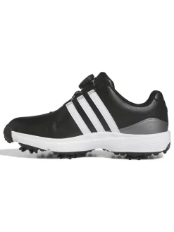 Adidas Junior Golf Shoes|Juniors Tour360 24 BOA Golf Shoes - Core Black/Ftwr White/Iron Met.