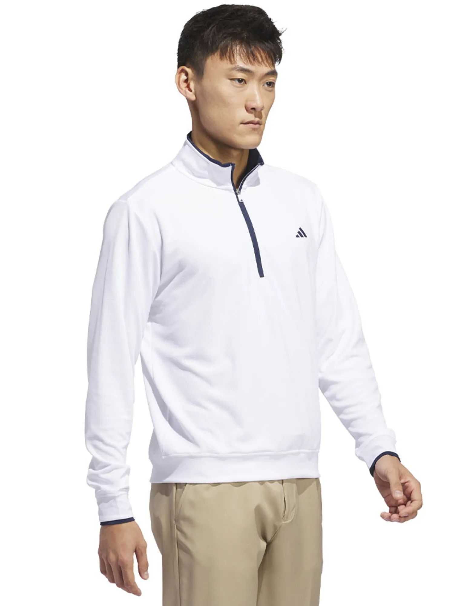 Adidas Jumpers|Lightweight Half-Zip Pullover - White