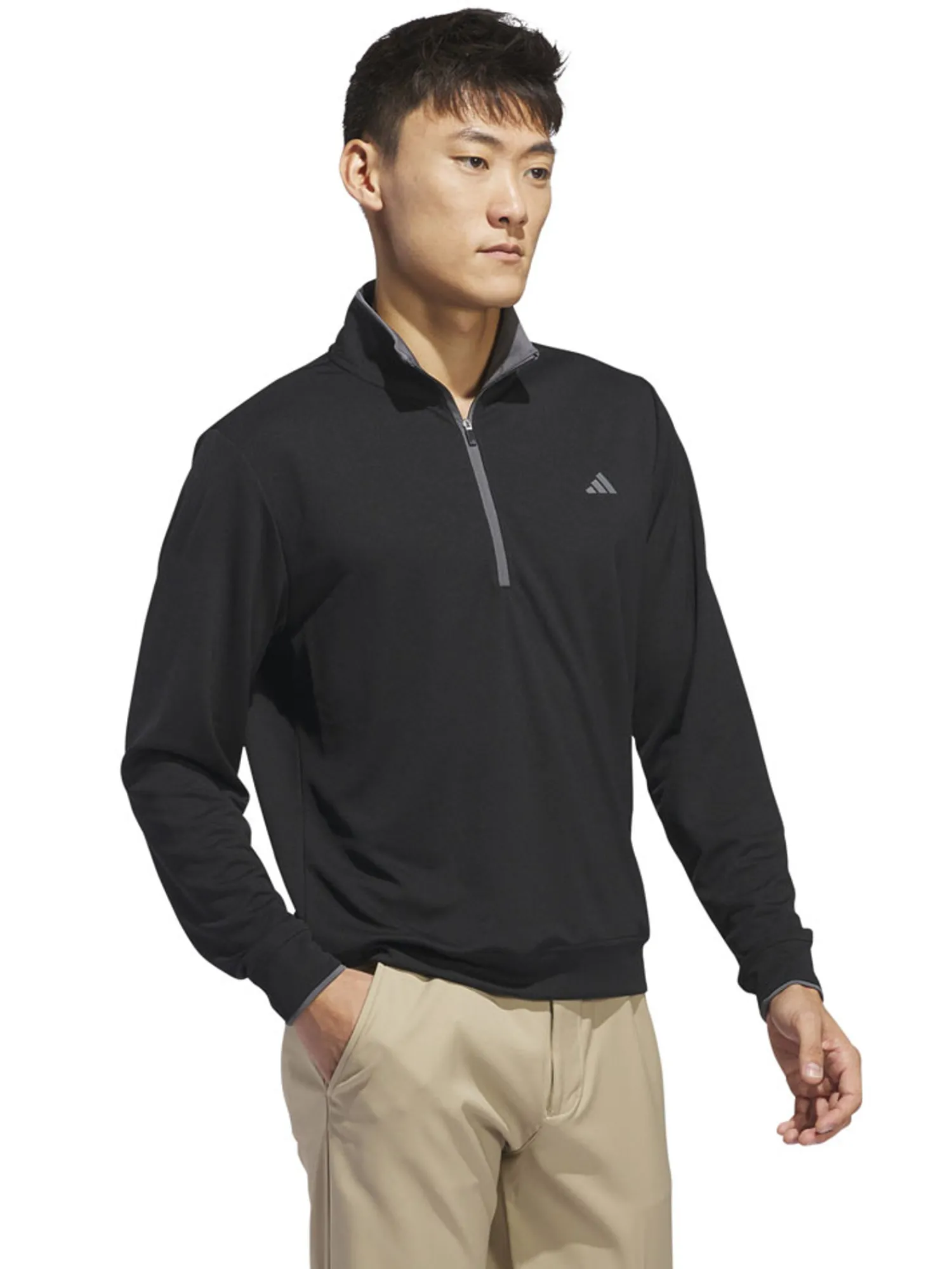 Adidas Jumpers|Lightweight Half-Zip Pullover - Black