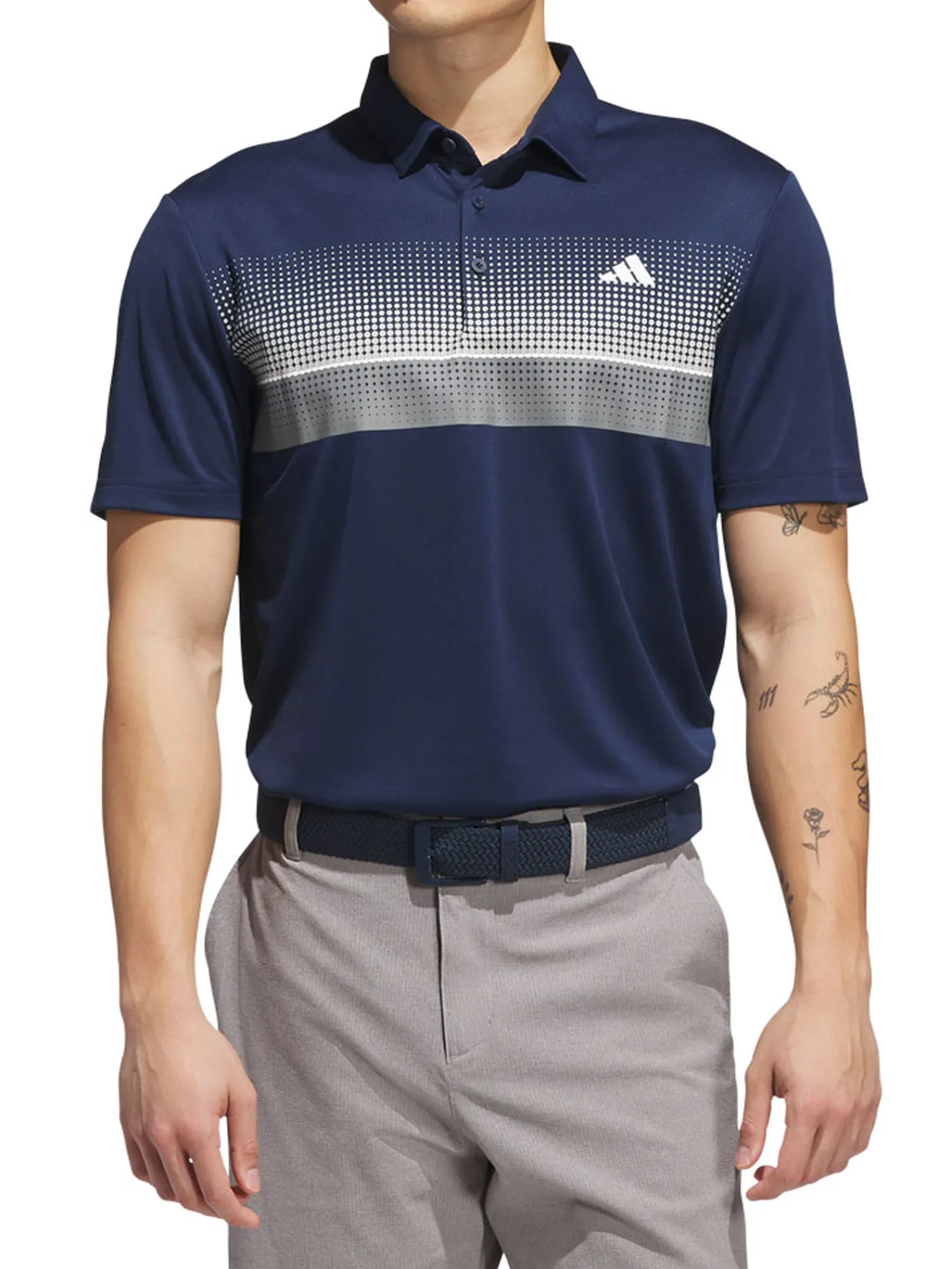 Adidas Shirts|Performance Allover Print Polo Shirt - Collegiate Navy