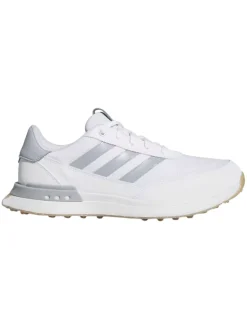 Adidas Mens Golf Shoes|S2G Wide Spikeless Golf Shoes - Ftwr White/Halo Silver/Gum4