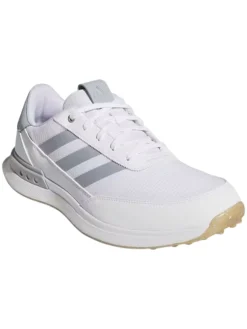 Adidas Mens Golf Shoes|S2G Wide Spikeless Golf Shoes - Ftwr White/Halo Silver/Gum4