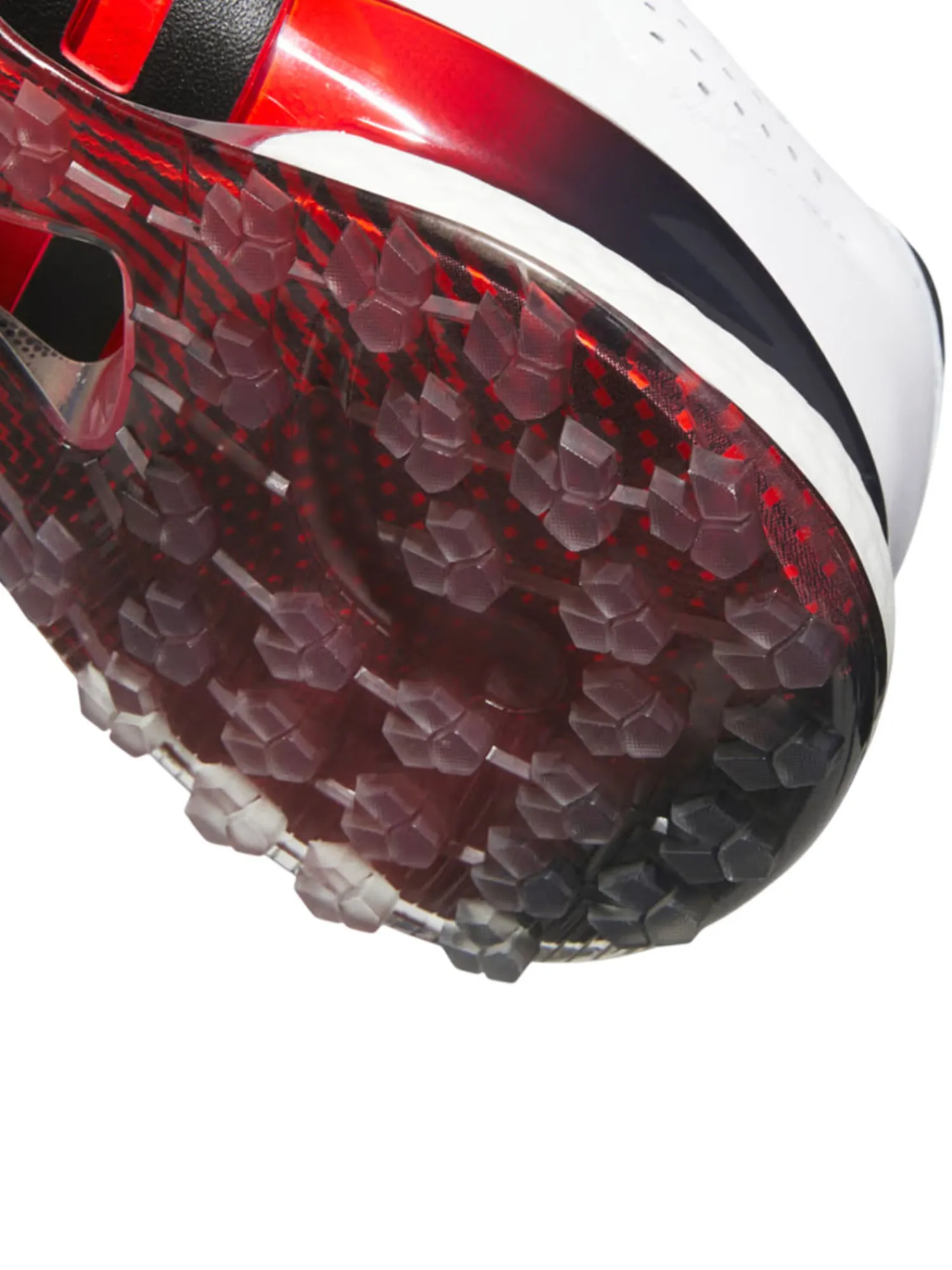 Adidas Mens Golf Shoes|Tour360 25 Wide Spikeless Golf Shoes - Ftwr White/Core Black/Lucid Red