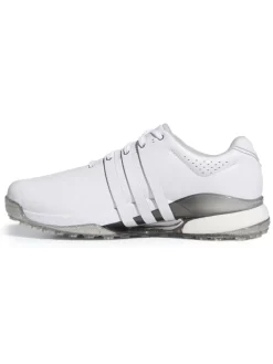 Adidas Mens Golf Shoes|Tour360 25 Wide Spikeless Golf Shoes - Ftwr White/Ftwr White/Silver Met.