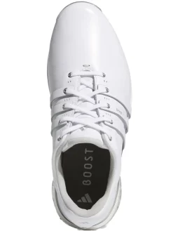 Adidas Mens Golf Shoes|Tour360 25 Wide Spikeless Golf Shoes - Ftwr White/Ftwr White/Silver Met.