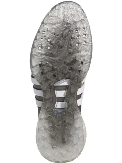 Adidas Mens Golf Shoes|Tour360 25 Wide Spikeless Golf Shoes - Ftwr White/Ftwr White/Silver Met.