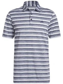 Adidas Shirts|Two-Colour Striped Polo Shirt - Collegiate Navy/White
