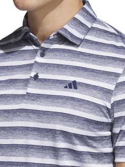 Adidas Shirts|Two-Colour Striped Polo Shirt - Collegiate Navy/White