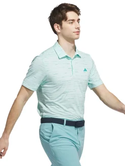 Adidas Shirts|Ultimate365 Mesh Glimmer Print Polo Shirt - Semi Flash Aqua