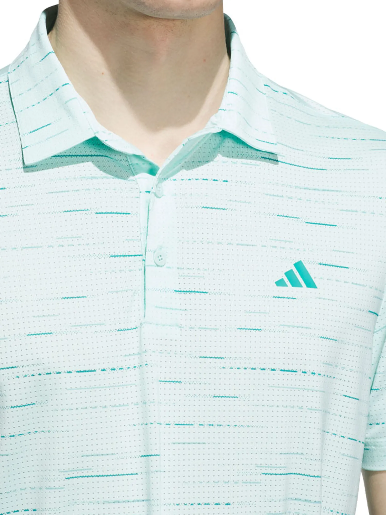 Adidas Shirts|Ultimate365 Mesh Glimmer Print Polo Shirt - Semi Flash Aqua