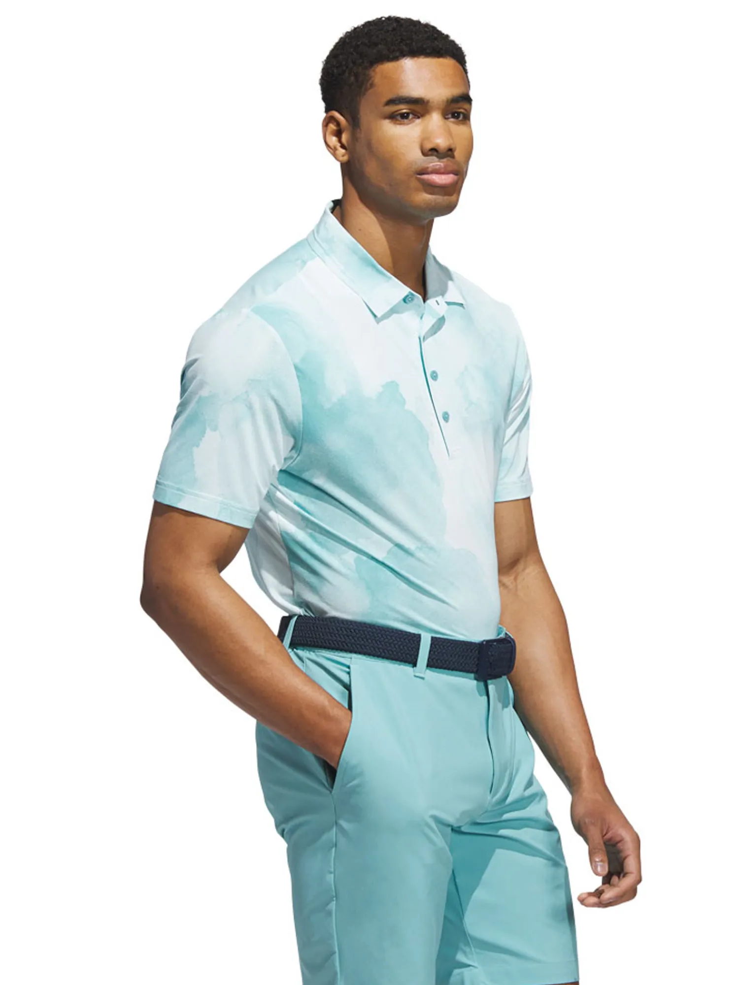 Adidas Shirts|Ultimate365 Printed Cool Feeling Tour Polo Shirt - Mint Tone