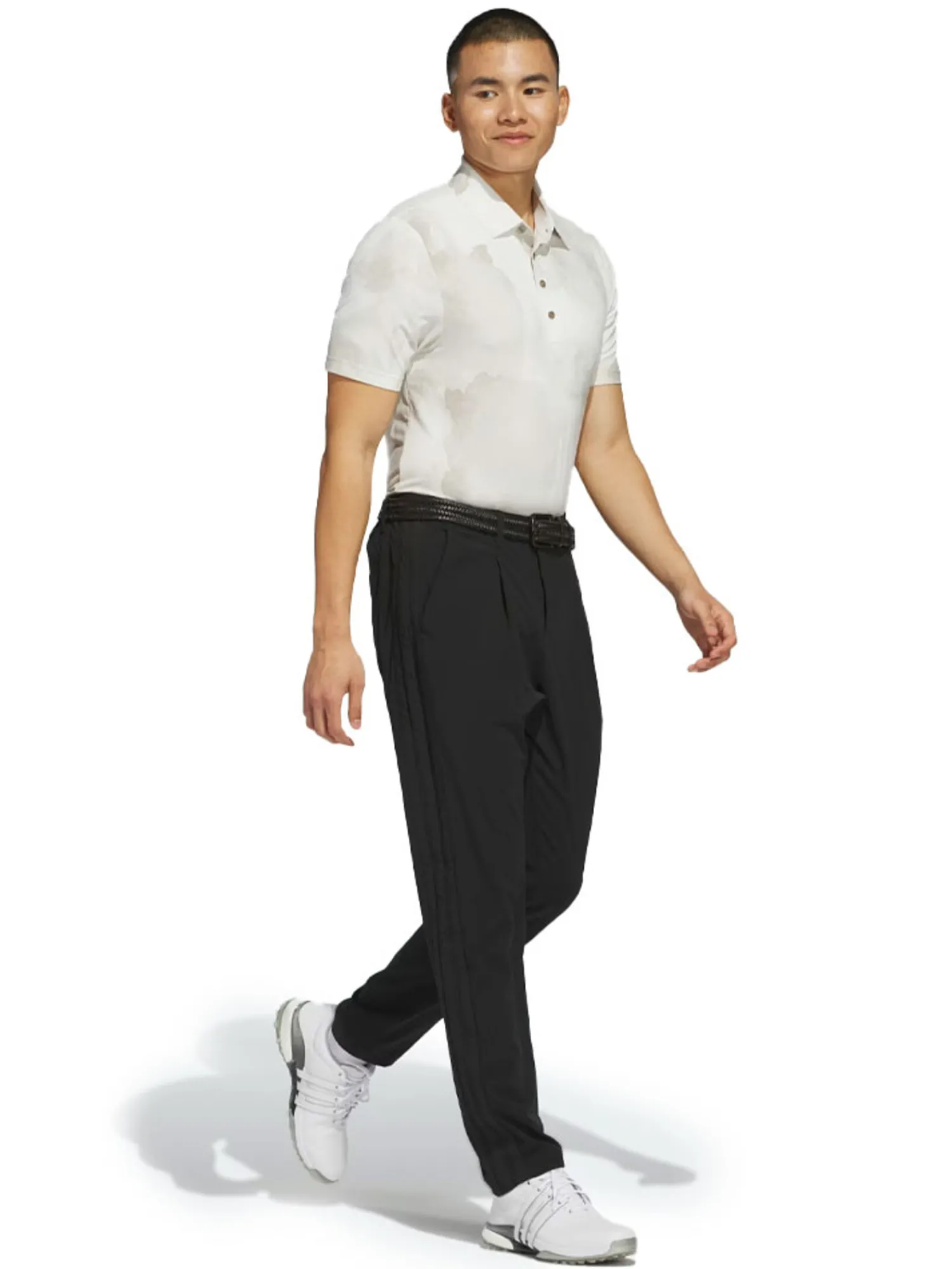 Adidas Shirts|Ultimate365 Printed Cool Feeling Tour Polo Shirt - Putty Beige/White