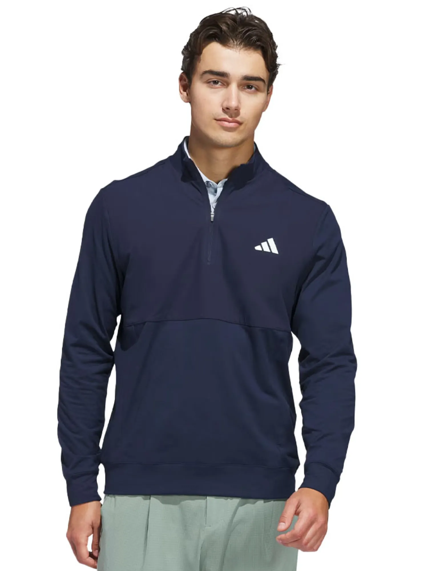 Adidas Jumpers|Ultimate365 Tour Twistknit Quarter Zip Pullover - Collegiate Navy