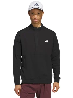 Adidas Jumpers|Ultimate365 Tour Twistknit Quarter Zip Pullover - Black