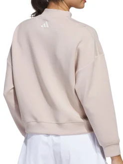 Adidas Jumpers|Womens Beyond Spacer Mock Layer Sweatshirt - Wonder Taupe