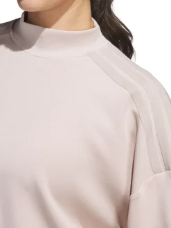 Adidas Jumpers|Womens Beyond Spacer Mock Layer Sweatshirt - Wonder Taupe