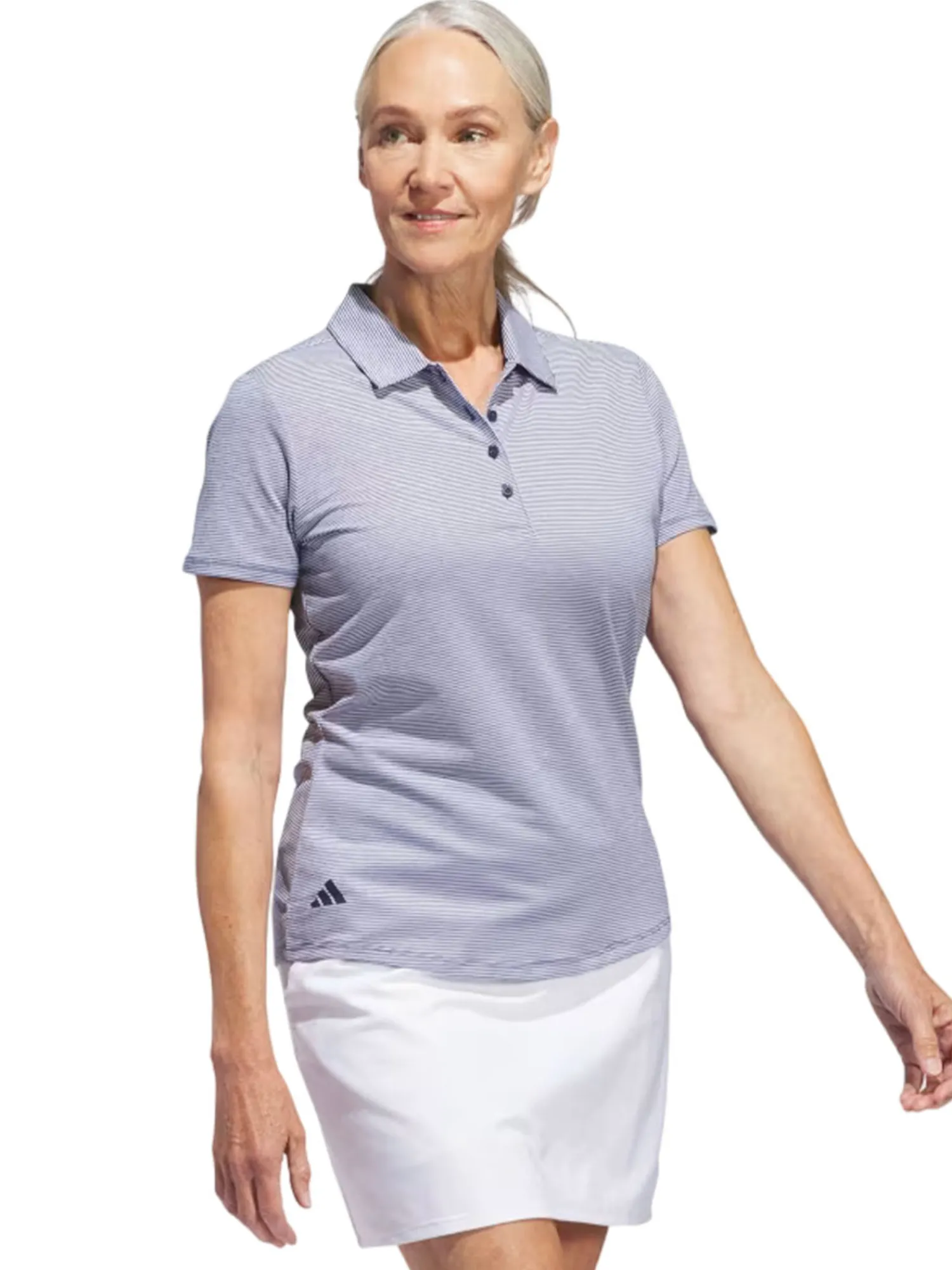 Adidas Shirts|Womens Ottoman Short Sleeve Polo Shirt - Collegiate Navy