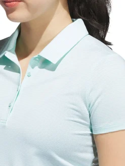 Adidas Shirts|Womens Ottoman Short Sleeve Polo Shirt - Semi Flash Aqua