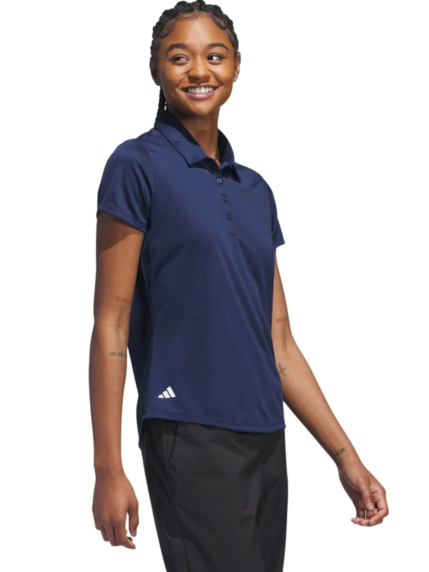 Adidas Shirts|Womens Solid Performance Short Sleeve Polo Shirt - Collegiate Navy