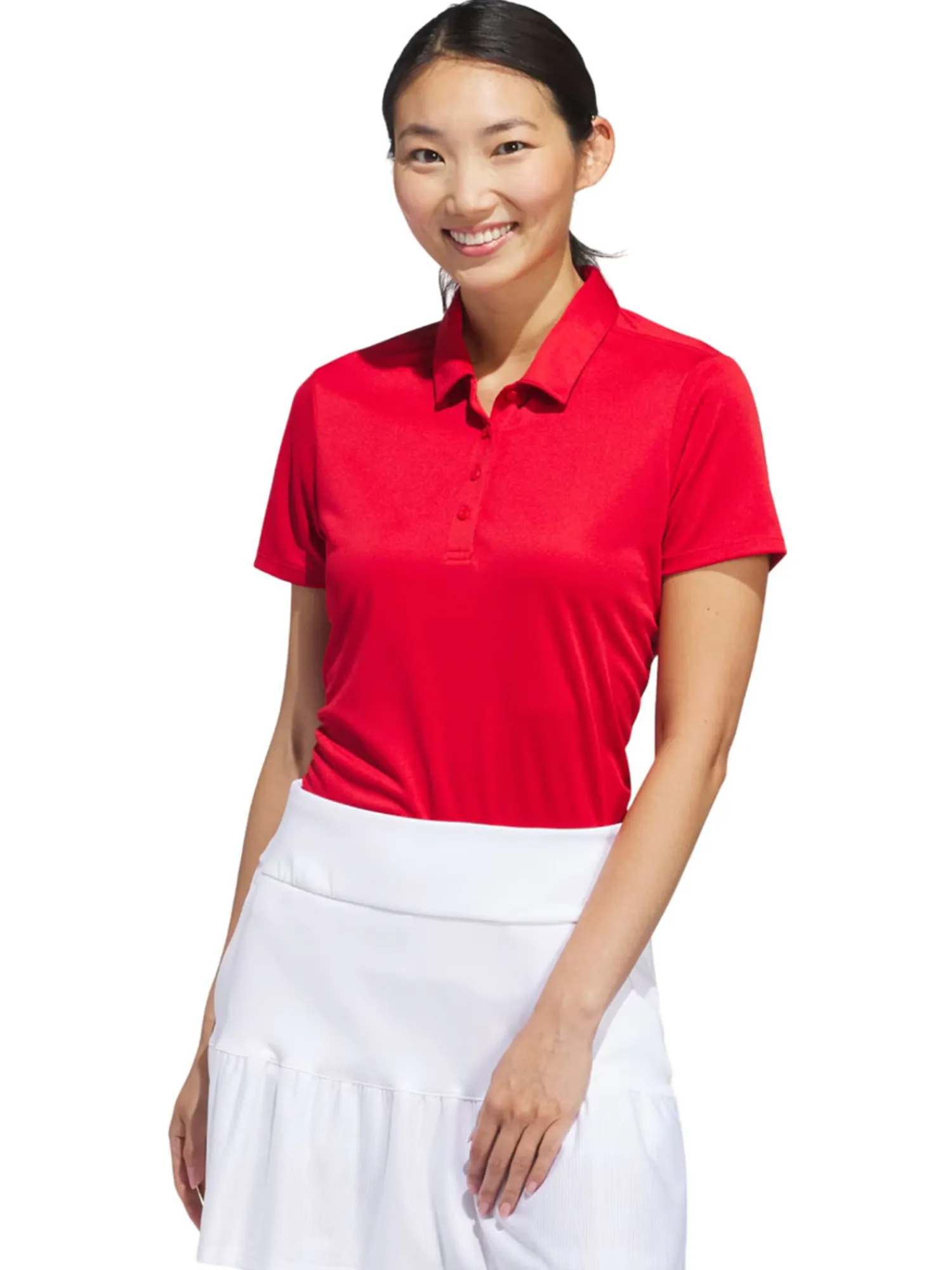 Adidas Shirts|Womens Solid Performance Short Sleeve Polo Shirt - Collegiate Red